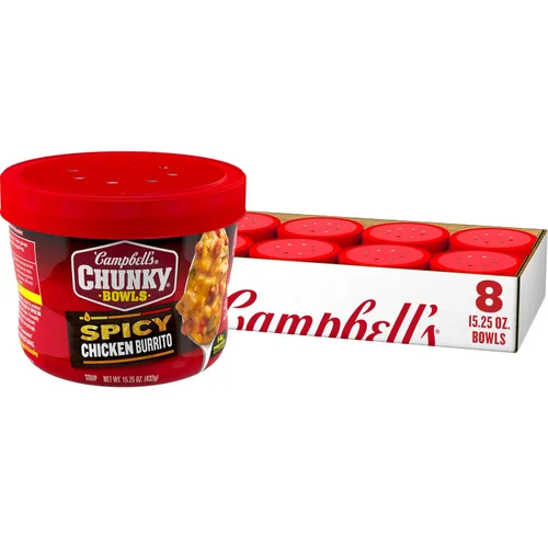 Vista 13 de Campbell's Chunky Sopa de fideos con pollo y pimienta fantasma, lata de 18.6 onzas