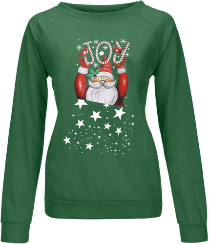 Vista 3 de Eaktool Sudaderas de Navidad para mujer e invierno, de manga larga, sueltas, casuales, ropa de gran