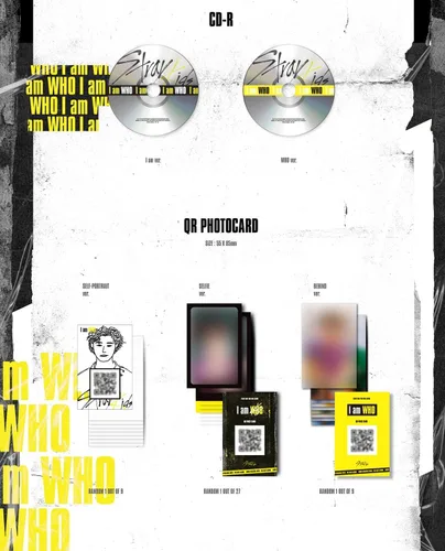Vista 4 de Stray Kids - I am WHO [RANDOM ver.] (2º Mini Álbum) CD+Photobook+3 tarjetas de fotos QR+póster+póster plegable del grupo oficial+tarjeta