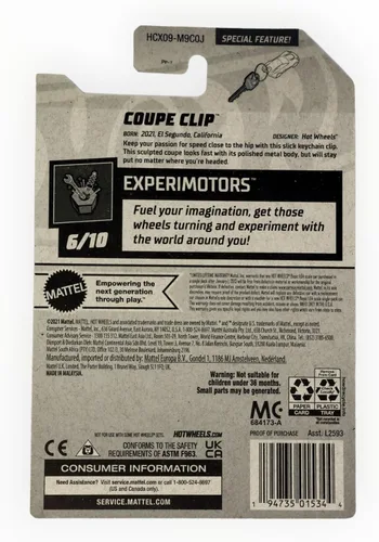 Vista 2 de Hot Wheels 2022 - Coupe Clip - Experimotors 6/10 [rojo] 101/250