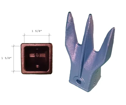 Vista 2 de Mini excavadora cubo Trident Rock Tooth, 238-3207 TR3 w/Pin, compatible con CAT VRS-50 (1)