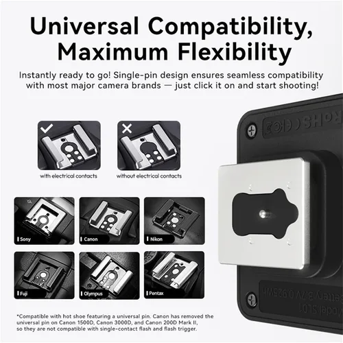 Vista 2 de ULANZI SL03 - Flash Speedlite Mini para Cámara con Luz de Vídeo para Principiantes Básico, GN8 6500K, Ángulo Ajustable de 90°, Compatible con DSLR