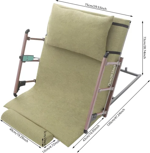 Vista 5 de Respaldo de cama ajustable de elevación eléctrica con control remoto, silla de descanso para sentarse para soporte lumbar de cuello, ayuda a