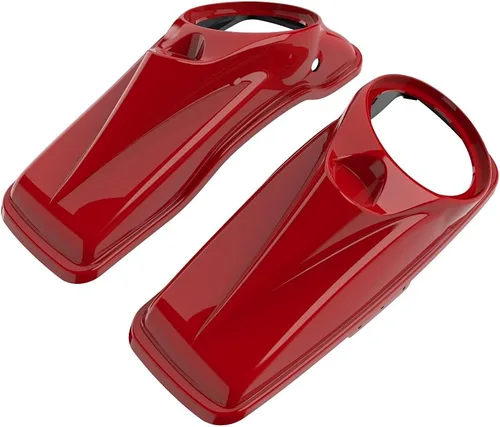 Vista 92 de Tapas para bocinas de motocicleta aptas para 2014+ Harley Touring Hard Saddle Bags - Whisky ámbar, 8 pulgadas Amber Whiskey