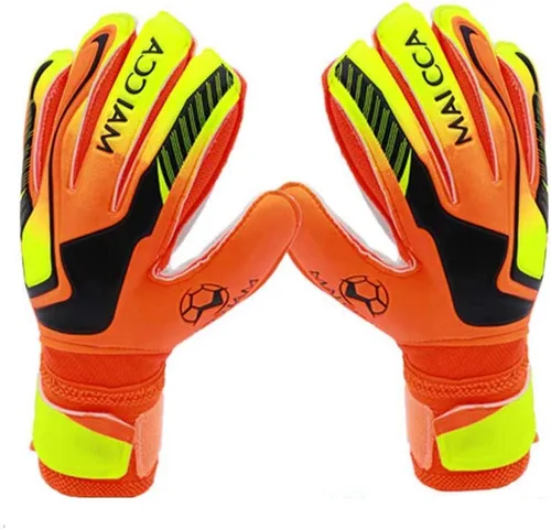 Vista 8 de Guantes de portero de portero de fútbol para deportes al aire libre, protectores de dedos, talla 5-7, unisex, niños y jóvenes