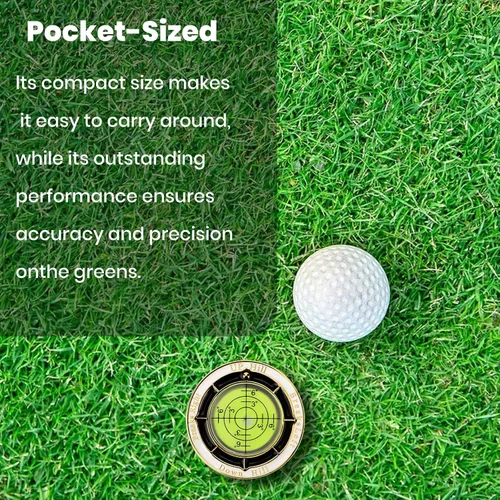 Vista 5 de Ddaowanx Lector verde de golf, marcador de pelota de golf con burbuja horizontal de alta precisión, herramienta de accesorios de golf Putt Aid