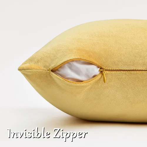 Vista 35 de GIGIZAZA Juego de 2 fundas de almohada doradas de terciopelo de 20 x 20 pulgadas para sofá Almohadas para sofá, tela texturizada suave de 9.88