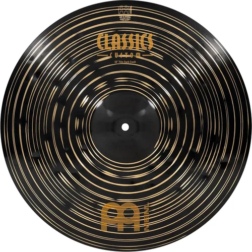 Vista 11 de Meinl Crash Platillo de 16 pulgadas – Classics Custom Dark – Fabricado en Alemania, 2 años de garantía (CC16DAC) Platillo para batería de bronce