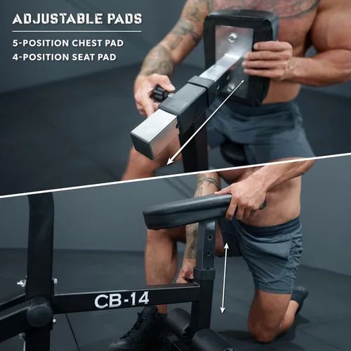 Vista 4 de Valor Fitness Máquina de remo sentada - Placa cargada con brazos convergentes y asas de agarre múltiple, capacidad de 400 libras, adaptadores
