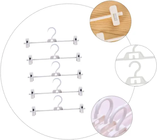 Vista 4 de Housoutil Perchas para pantalones para faldas, colgador de corbatas, colgador de trajes, perchas con clip para colgar colgadores, colgadores