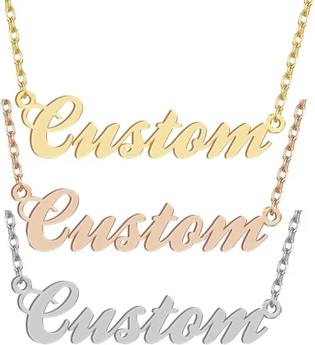 Vista 31 de Personalized Custom Name Pendant Necklace Stainless Steel for Women