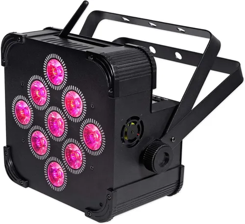 Vista 4 de (10) Luces de lavado recargables Rockville BEST PAR 60 con controlador inalámbrico DMX