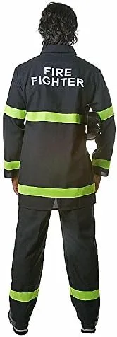 Vista 2 de Dress Up America Disfraz de bombero para adultos - Conjunto de disfraz de bombero