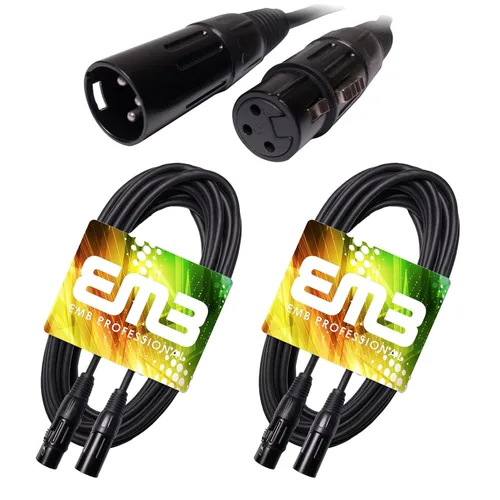 Vista 20 de EMB Audio - Cable de altavoz blindado profesional XLR macho a hembra para uso con DJ, hogar, micrófono, instrumento y altavoz