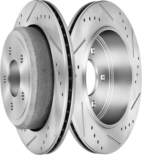 Vista 13 de SCITOO Rotores de freno trasero para Honda para CR-V 2002-2004 Frenos de disco perforados y ranurados Rotores de reemplazo: 31304 Brakes Kit Fit