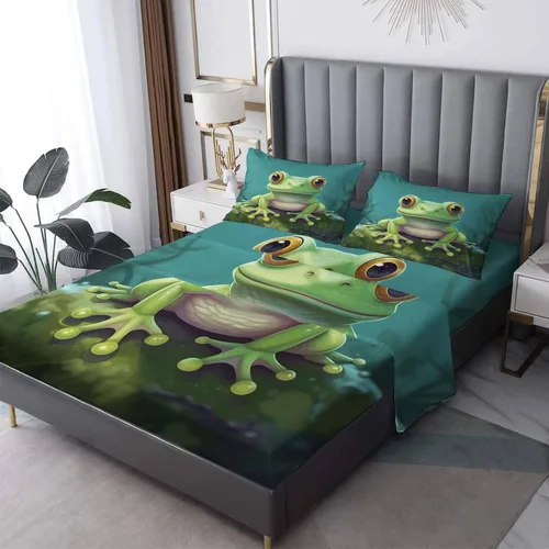 Vista 23 de Sábanas japonesas tamaño Queen – Sábanas de cama de estilo asiático, microfibra suave, bolsillo profundo, sábanas y fundas de almohada estampadas
