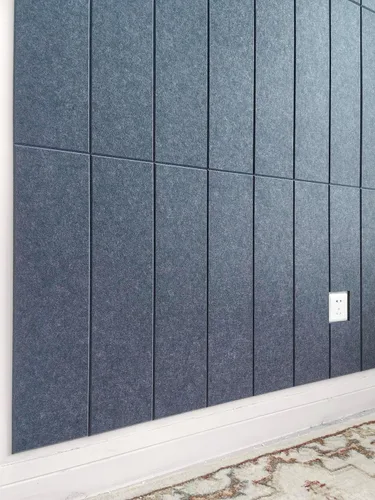Vista 3 de Paneles acústicos cuadrados de 11.18 pulgadas, paquete de 12 paneles de pared que absorben el sonido, azulejos decorativos de fieltro insonorizados