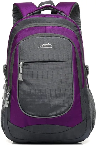 Vista 8 de ProEtrade Mochila para universidad, viajes, negocios, senderismo, apta para laptop de hasta 15.6 pulgadas, Negro, 15,6 pulg., Mochilas Daypack