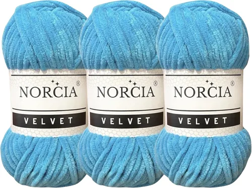 Vista 28 de Hilo de Terciopelo Suave Chenille para Ganchillo Super Voluminoso (100g-3.50oz) (68m-74.3 yds) Hilo para Manta de Bebé para Tejer Amigurumi Hilo