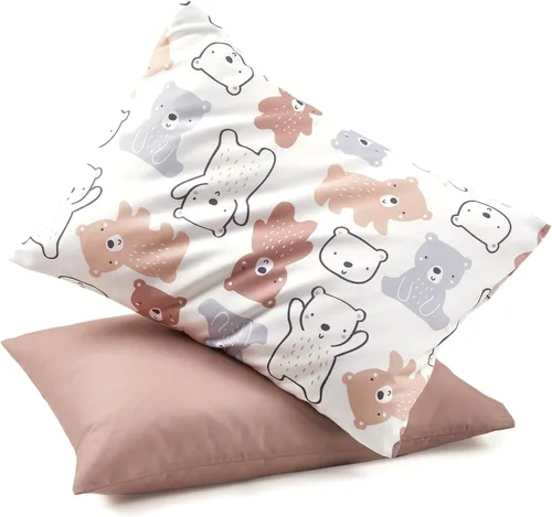 Vista 27 de TILLYOU Paquete de 2 fundas de almohada para niños pequeños con cierre de sobre, 13" x 18" de microfibra sedosa y suave, fundas de almohada de viaje