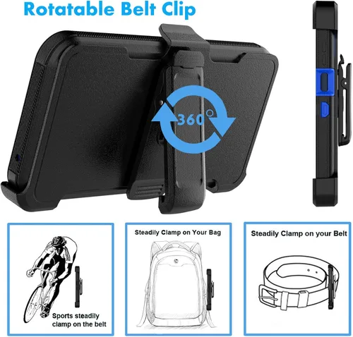Vista 11 de Njjex Funda resistente para Samsung Galaxy A54 5G, para Galaxy A54 5G con funda de clip para cinturón, protector de pantalla integrado resistente a
