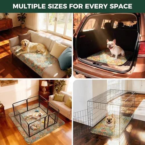 Vista 6 de FXW Almohadillas lavables para orina para perros, almohadillas para cachorros con súper absorbentes, diseñadas específicamente para jaulas de 24