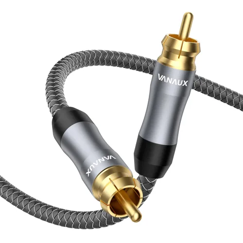 Vista 10 de VANAUX Cable RCA Y Splitter de 1 macho a 2 hembras, cable RCA/Phono, cable de extensión de audio coaxial y video, adaptador chapado en oro