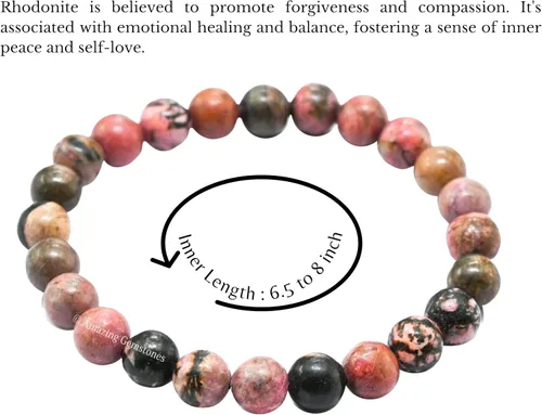Vista 548 de Amazing Gemstone Pulsera de cristal para mujeres y hombres, pulsera de cristal curativo de protección, pulsera elástica con cuentas de piedras