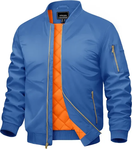 Vista 18 de CRYSULLY Chaqueta para hombre Otoño Invierno Espesar Cortavientos Chaquetas Bomber Abrigos Acolchados