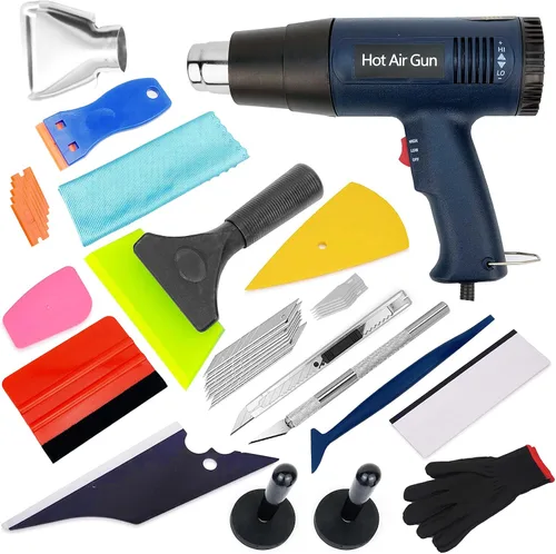 Vista 11 de Kit de envoltura de vinilo para coche con herramientas de aplicación de película de tinte de ventana, escobilla de recorte de borde de 9 mm