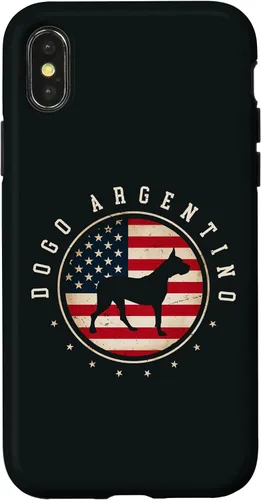 Vista 5 de Funda para iPhone 12 mini Dogo Argentino USA Flag 4 julio para perro mamá papá