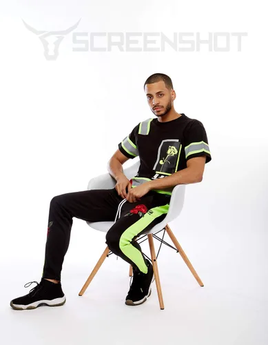Vista 5 de Screenshot - Pantalones deportivos con cinta lateral estilo Hip Hop, ajuste ceñido, para hombre