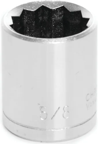 Vista 3 de Performance Tool W38812 Enchufe de 12 puntas, unidad de 3/8 de pulgada, 12 mm Chrome vanadium steel. Polished nickel chrome finish. Designed to