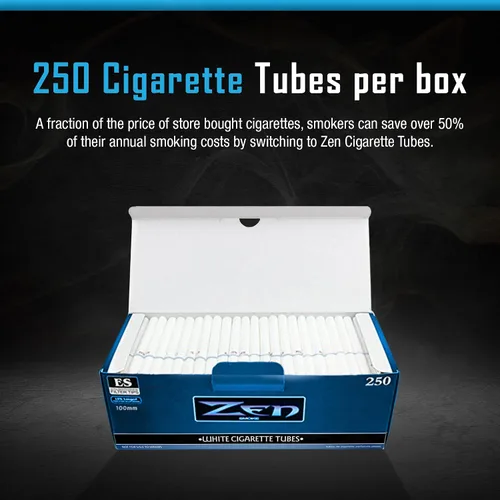 Vista 5 de Zen - Tubos para cigarrillos 3.937 in Ligero Paquete de 5 1250 tubos Calidad premium y asequibilidad Incluye tarjeta LifeMods Scoop