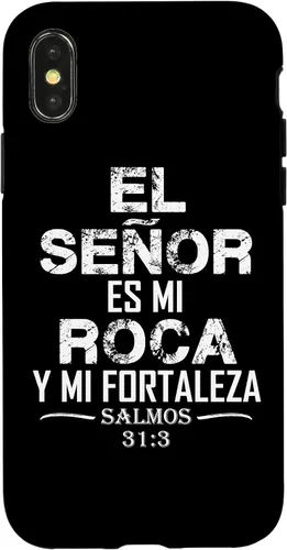 Vista 4 de Funda para iPhone 14 Salmos El Senor Es Mi Roca Biblia Cristiana