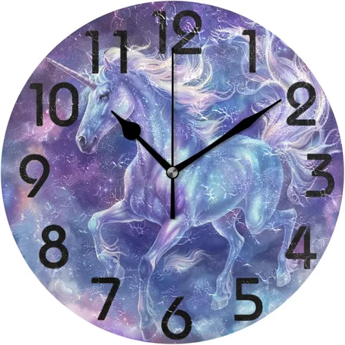 Vista 20 de Spring Hummingbird - Reloj de pared redondo con estampado de flores, 9.5 pulgadas, funciona con pilas, reloj de escritorio analógico silencioso
