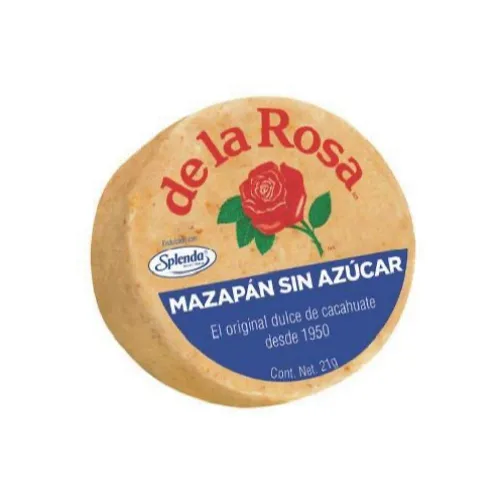 Vista 4 de De la Rosa Mazapan Sugar Free, Peanut Candy 18 piezas Hecho con cacahuetes