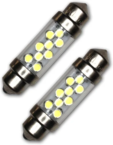 Vista 2 de LEDTCL-39M-W9 - Juego de bombillas LED para maletero (1.535 in, 9 LED, color blanco, 2 unidades)