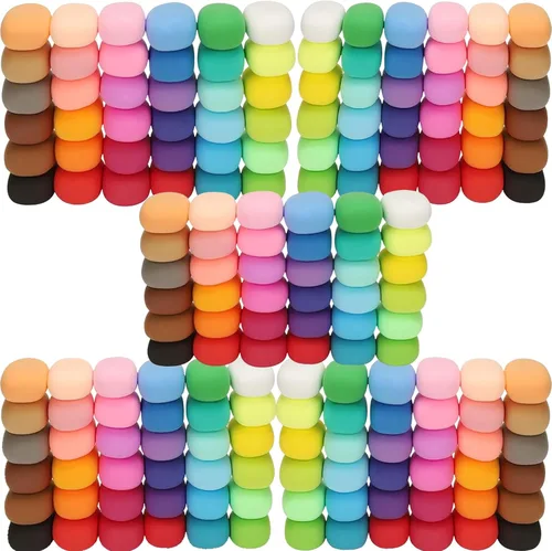 Vista 18 de Arcilla que se seca al aire para niños, 120 paquetes de arcilla de espuma de aire, 100 colores personalizados, más arcilla mágica blanca y negra