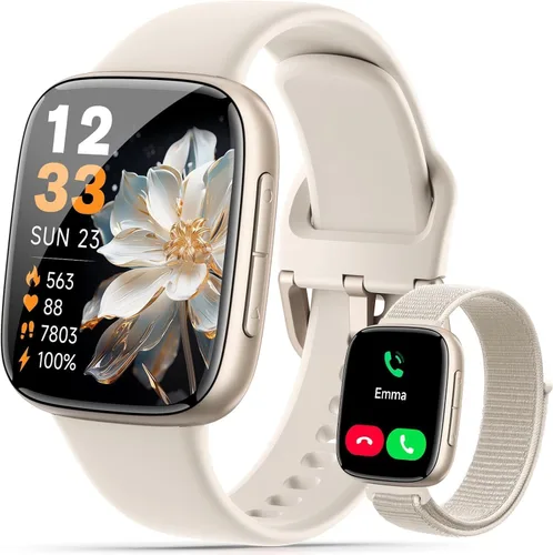 Vista 10 de Reloj inteligente para mujer, compatible con Android y iPhone, reloj de seguimiento de actividad física de 1.8 pulgadas con Alexa, alertas