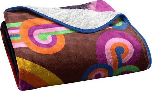 Vista 3 de Northwest Willy Wonka - Manta Sherpa de seda táctil, 60 x 80 pulgadas, diseño de Wonka
