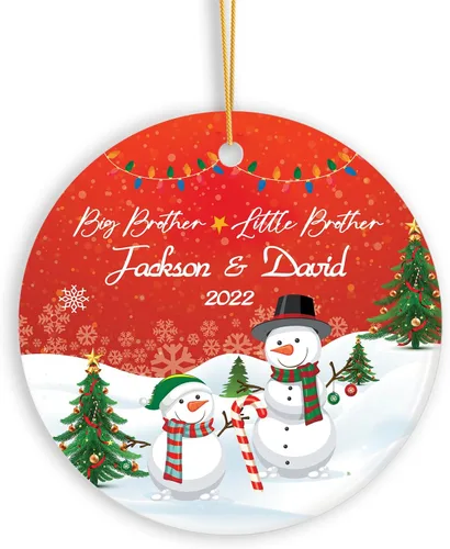 Vista 9 de Adorno de Navidad personalizado para parejas, adorno de nuestra primera Navidad juntos, regalo de recuerdo personalizado para parejas, adorno
