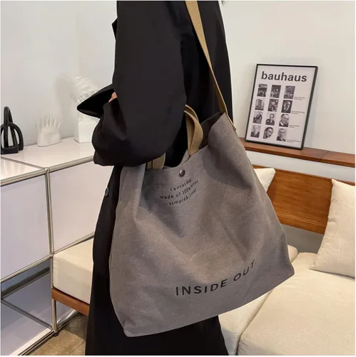 Vista 7 de UICIOP Bolsos de lona para mujer, bolso de trabajo casual para hombro, bolso cruzado con asa superior, bolsos cruzados
