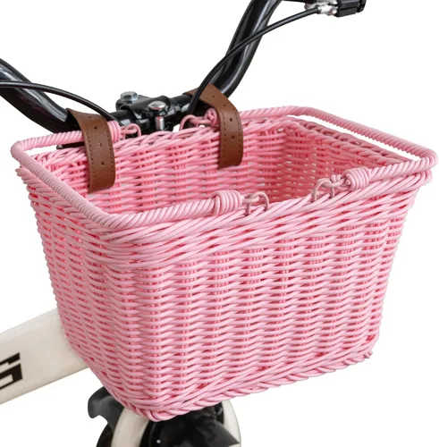 Vista 14 de Cesta de bicicleta para niños, canasta delantera para bicicleta para niños, pequeña cesta de mimbre para niños y niñas, cesta pequeña de mimbre
