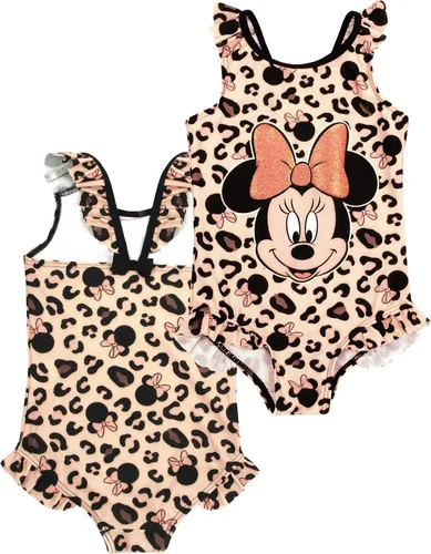 Vista 4 de Disney Minnie Mouse - Conjunto de traje de baño y poncho con capucha para niña