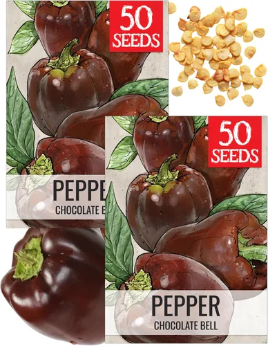Vista 50 de Seed Needs - Semillas de pimiento arcoíris para plantar verduras, 1 paquete