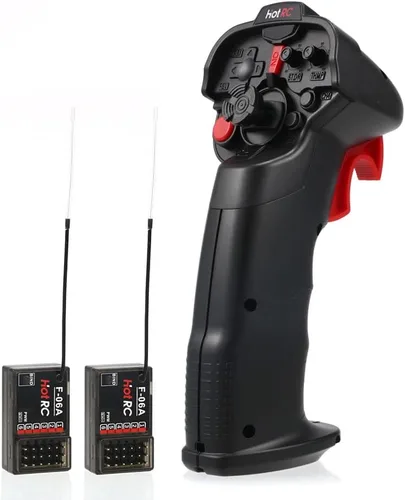 Vista 9 de HOTRC DS-4A 2.4G 4 Canales Transmisor de Radio RC de Mano Única con Receptor 4CH para Automóvil, Barco, Avión de Drones RC (Con 1 RX)