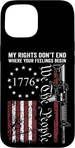 Vista 6 de My Rights Don't End Where Your Feelings Begin USA Gun Flag Case for iPhone 17