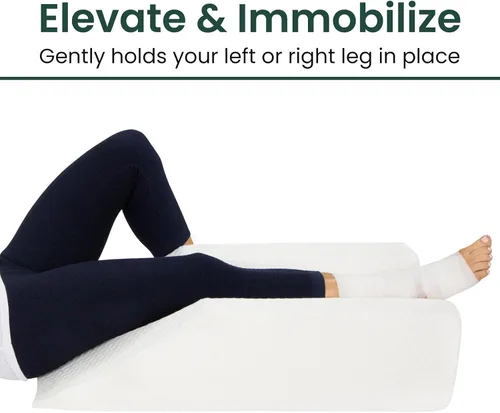 Vista 4 de Xtra-Comfort Almohada de elevación de piernas: cuña de pierna para rodilla, hinchazón, elevación, después de la cirugía imprescindible – Post