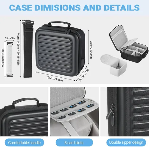 Vista 5 de Funda para cámara compatible con Canon EOS Rebel T7/R50/R6 Mark II/R100/R50 V/T6/R8/R10/R5 Mark II/RP/R7/5D Mark IV/SL3/R5/T100 DSLR Cámara SLR